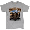 thumbnail image 1 of Tee Hunt Who Let The Hawgs Out T-Shirt Biker Motorcycle Gang Live to Ride Men's Tee, Gray, 5X-Large, 1 of 5