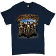 thumbnail image 1 of Tee Hunt Who Let The Hawgs Out T-Shirt Biker Motorcycle Gang Live to Ride Men's Tee, Navy Blue, Small, 1 of 5