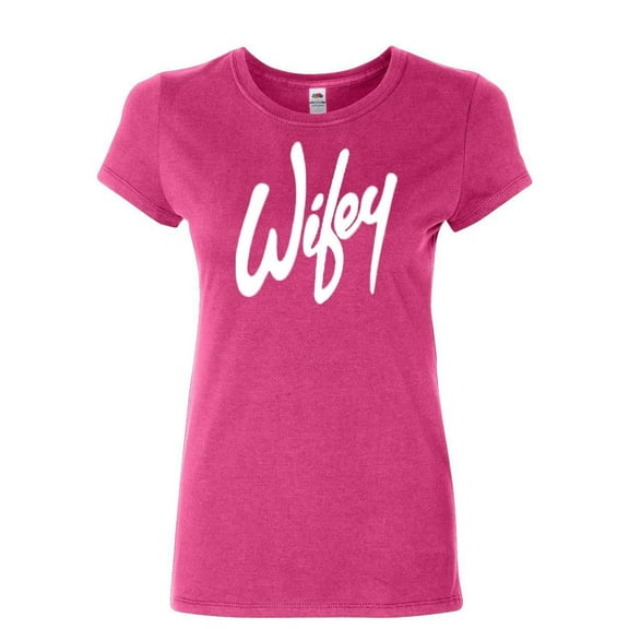 Tee Hunt Wifey Cotton T-Shirt Wife Bride Wedding Marriage