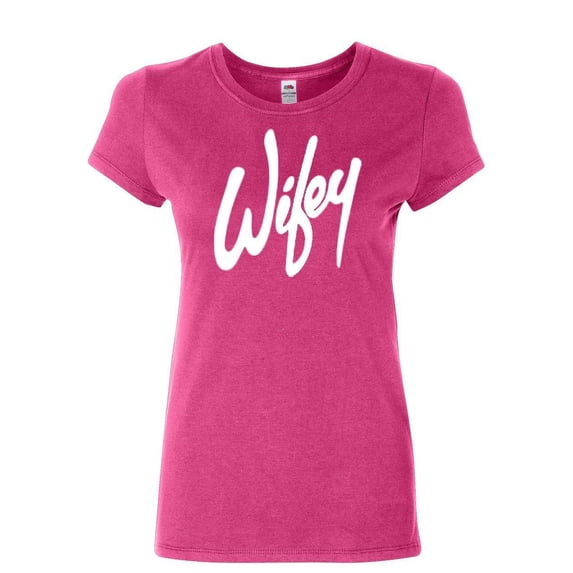 Tee Hunt Wifey Cotton T-Shirt Wife Bride Wedding Marriage