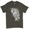 thumbnail image 1 of Tee Hunt Winged Skull T-Shirt Viking Warrior Skeleton Labrys Axe Gothic Men's Tee, Charcoal, Large, 1 of 5