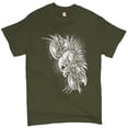 thumbnail image 1 of Tee Hunt Winged Skull T-Shirt Viking Warrior Skeleton Labrys Axe Gothic Men's Tee, Military Green, 3X-Large, 1 of 5
