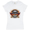 thumbnail image 1 of Tee Hunt Wordclass Motorcycles T-Shrit Live the Legend Route 66 Biker Women's T-Shirt Tee, White, XX-Large, 1 of 5