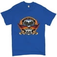 thumbnail image 1 of Tee Hunt Wordclass Motorcycles T-shirt Live the Legend Route 66 Biker Men's Tee, Blue, X-Large, 1 of 5