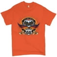thumbnail image 1 of Tee Hunt Wordclass Motorcycles T-shirt Live the Legend Route 66 Biker Men's Tee, Orange, X-Large, 1 of 5