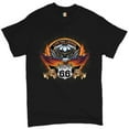 thumbnail image 1 of Tee Hunt Wordclass Motorcycles T-shirt Live the Legend Route 66 Biker Men's Tee, 1 of 5