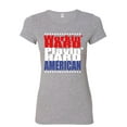 thumbnail image 1 of Tee Hunt Working Hard Playing Hard Women's T-Shirt American Patriot Inspirational Shirt, Gray, Medium, 1 of 5