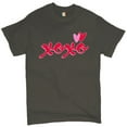 thumbnail image 1 of Tee Hunt XOXO T-shirt Romance Valentine's Day Hearts Passion Love Men's Tee, Charcoal, 4X-Large, 1 of 5