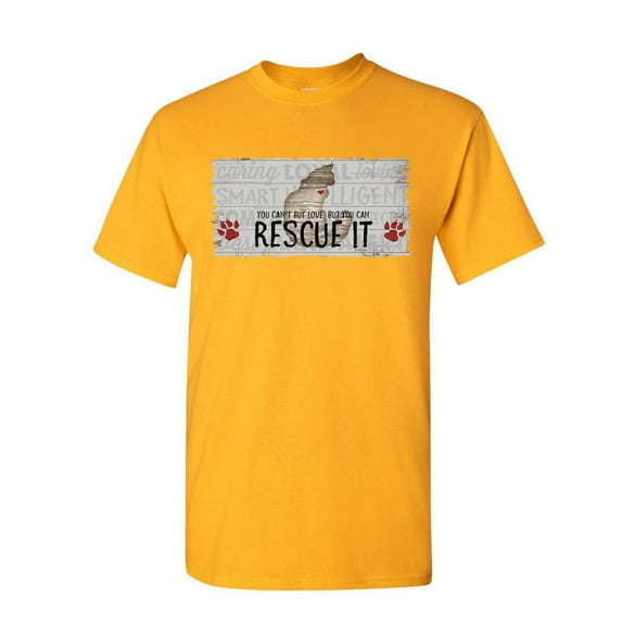 Tee Hunt You Can't Buy Love But You Can Rescue It T-Shirt Pet Cat Kitten Mens Shirt, Yellow, XX-Large
