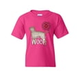 thumbnail image 1 of Tee Hunt You Had Me at Woof Youth T-Shirt Pet Friend Dogs Doggie Puppy Paw Bark Kids Tee, Pink, Medium, 1 of 5