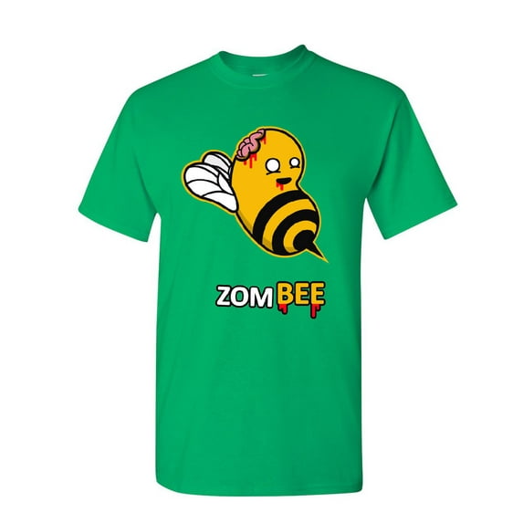 Tee Hunt Zombee T-Shirt Zombie Apocalypse Funny Dead Bee Outbreak Brains Mens Shirt, Green, 5X-Large
