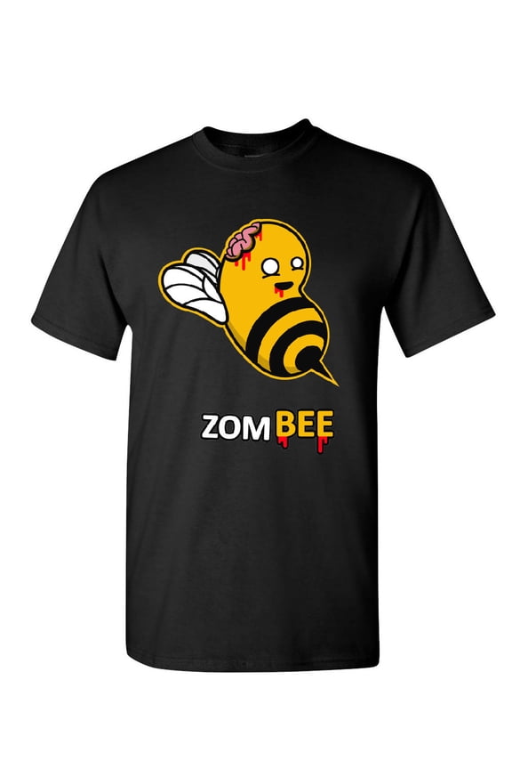 Zombee T-Shirt Zombie Apocalypse Funny Dead Bee Outbreak Brains Mens Shirt