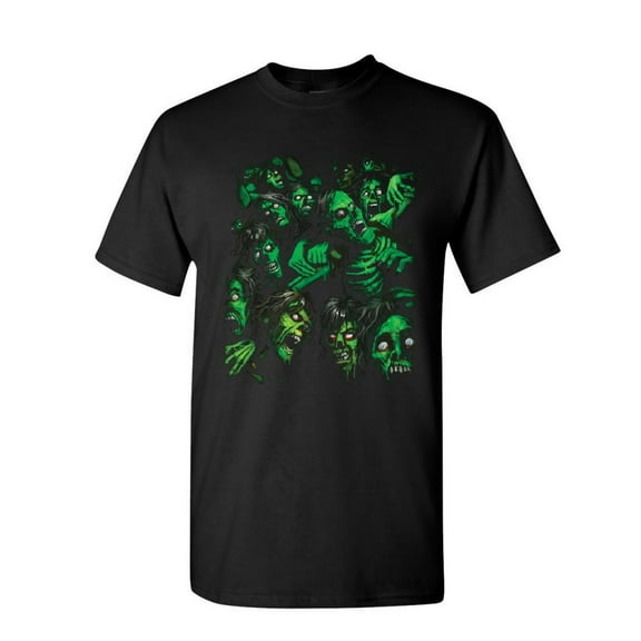 Tee Hunt Zombie Pile T-Shirt Undead Rising Zombie Apocalypse Outbreak Mens Shirt