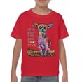 thumbnail image 1 of Tee Hunt in My Mind I'm Six Foot Five Youth T-Shirt Dean Russo Chihuahua Kids, Red, X-Large, 1 of 5