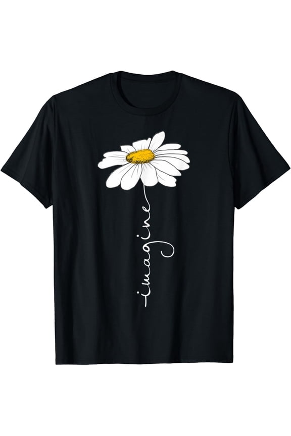 Tee Imagine Daisy Flower Hippie T-Shirt
