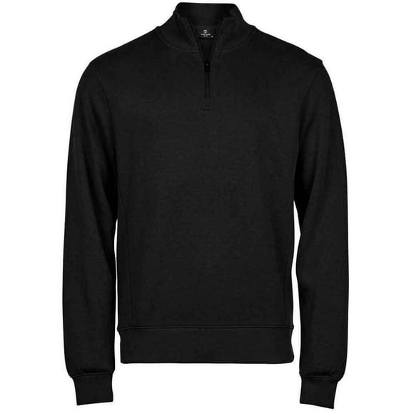 Tee Jays Mens Ribber Interlock Half Zip Sweatshirt