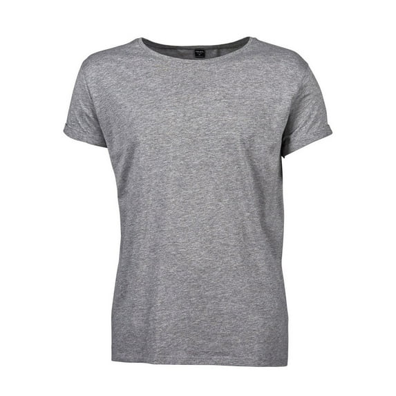 Tee Jays Mens Roll Sleeve Cotton T-Shirt