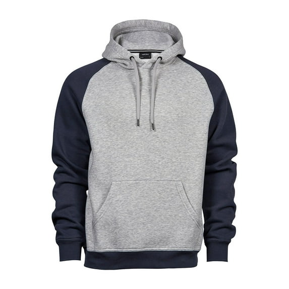 Tee Jays Mens Two Tone Raglan Hooded Sweatshirt