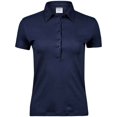 thumbnail image 1 of Tee Jays Womens Pima Cotton Interlock Stitching Polo Shirt, 1 of 4