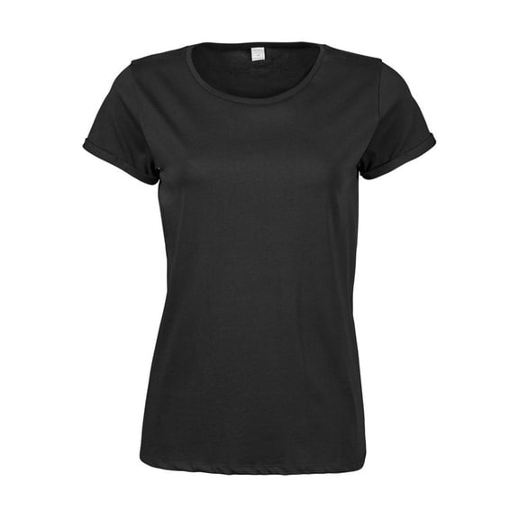 Tee Jays Womens Roll Sleeve Cotton T-Shirt