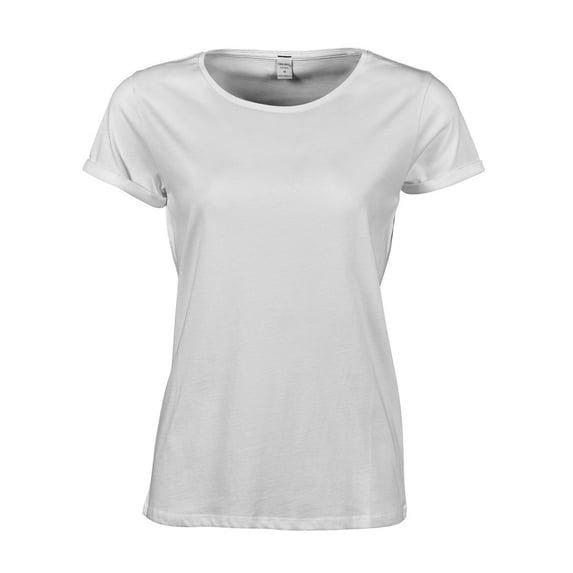 Tee Jays Womens Roll Sleeve Cotton T-Shirt