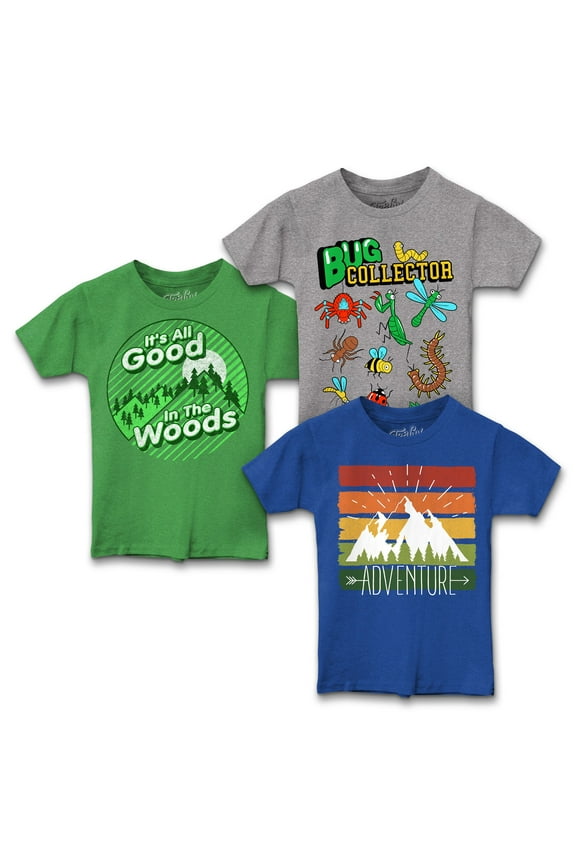 Adventure and Nature Boys' Graphic Tee Shirts, Toddler, Size 3T, 3-Pack