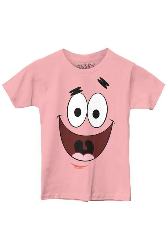 Big Boys 6-20 Patrick Star Cartoon Character Face Shirt (XL)