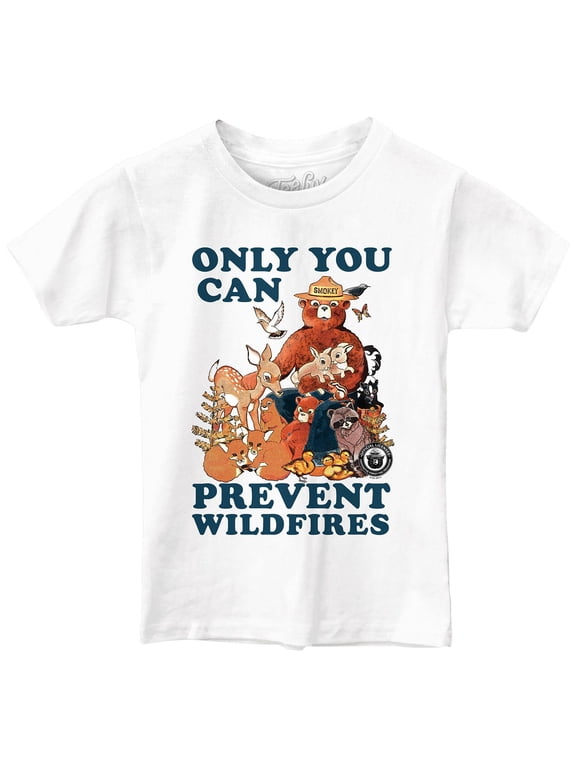 Big Boys 6-20 Smokey Bear Only You Can Prevent Wildfires T-Shirt (M)
