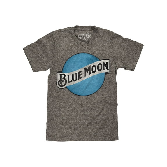 Tee Luv Blue Moon Beer Distressed Logo T-Shirt (Men's) (L)