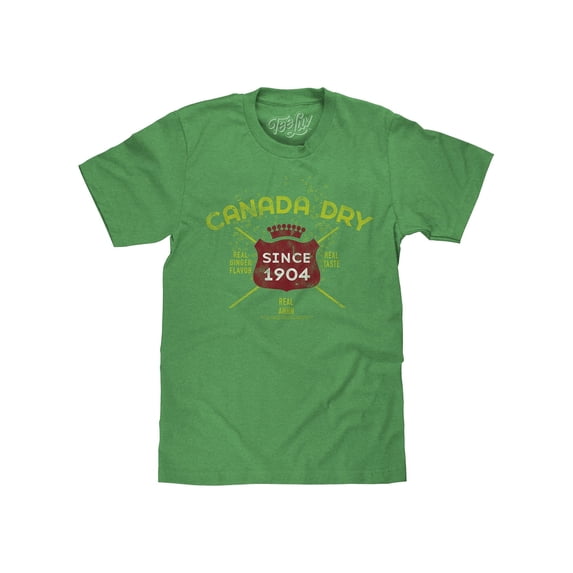 Tee Luv Canada Dry Ginger Ale Since 1904 Faded Drink Logo T-Shirt (Men's) (XL)