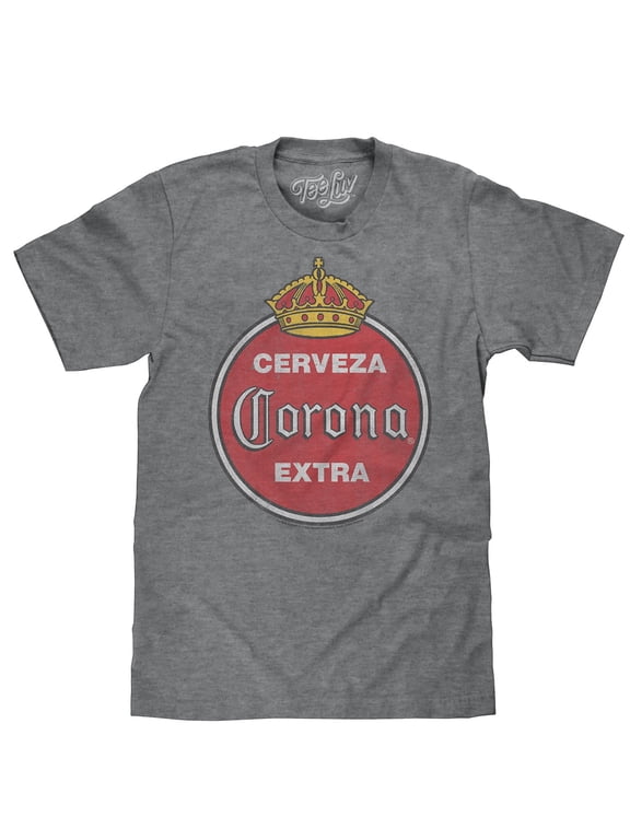 Cerveza Corona Extra Beer Crown Distressed Logo T-Shirt (Men's) (S)