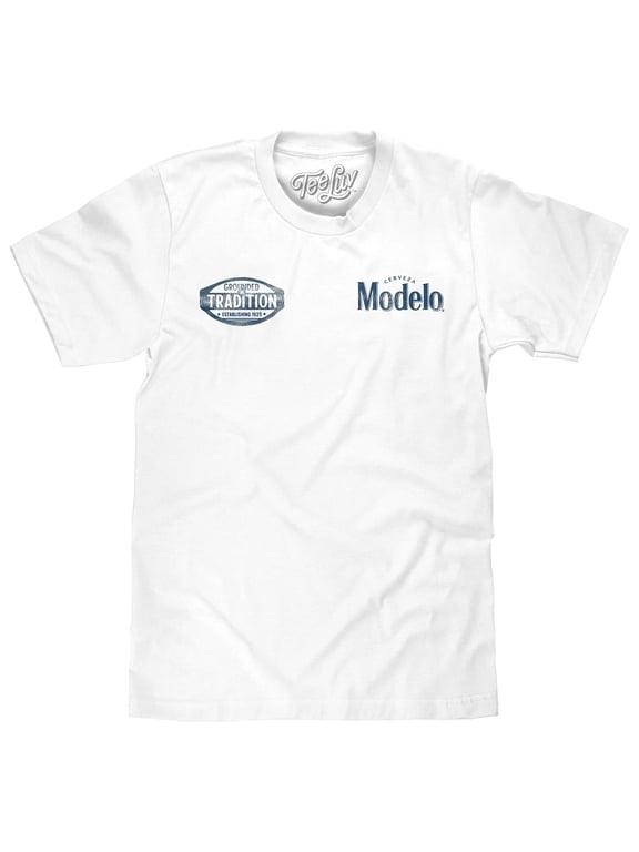 Cerveza Modelo Beer Double Sided Brewery Logo Graphic Tee Shirt (Men's) (S)