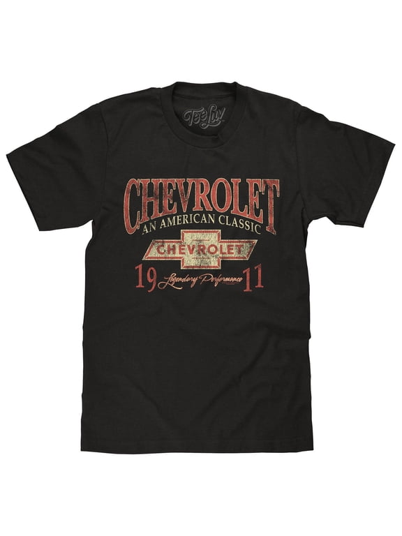 Chevrolet 1911 T-Shirt - An American Classic Chevy Vintage Black Graphic Tee (Men's) (XL)
