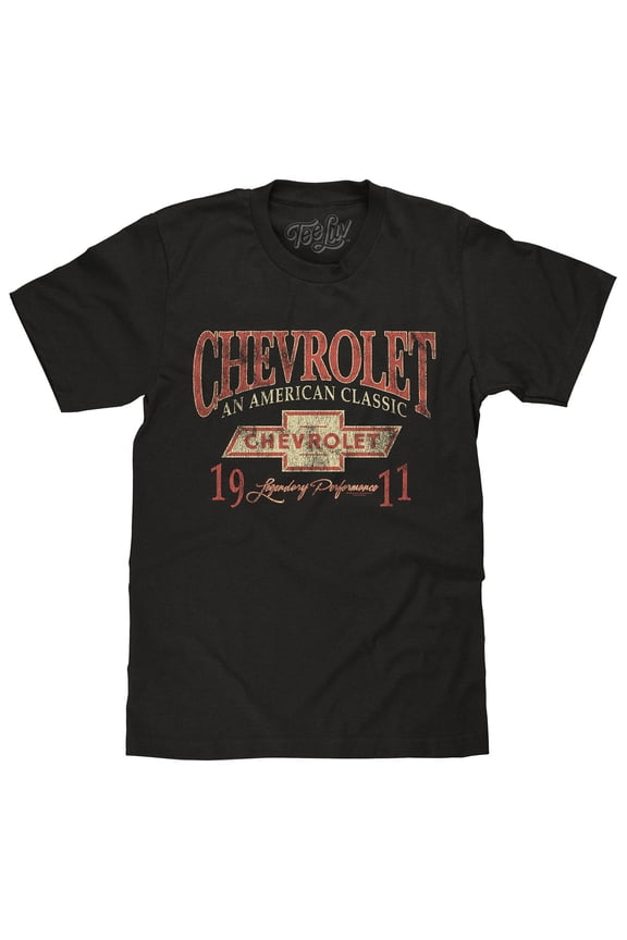 Chevrolet 1911 T-Shirt - An American Classic Chevy Vintage Black Graphic Tee (Men's) (XXL)
