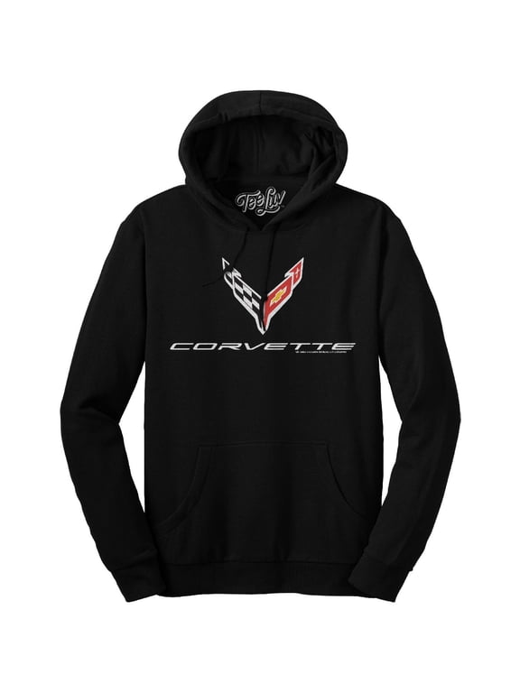 Chevrolet Corvette C8 Car Logo Graphic Hoodie (Men's) (L)