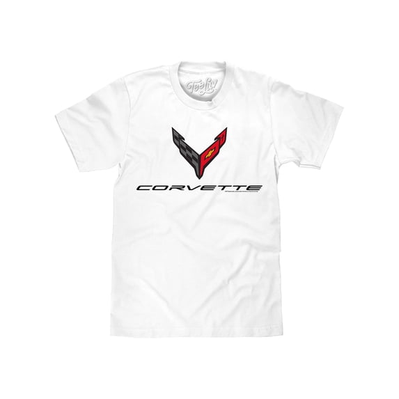 Tee Luv Chevrolet Corvette C8 Muscle Car Logo Shirt (Men's) (L)