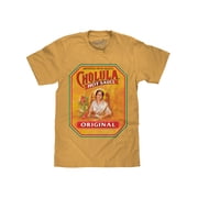Tee Luv Cholula Hot Sauce Food Logo Shirt Mens L