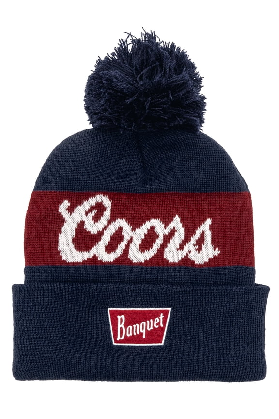 Coors Banquet Beer Logo Pom Pom Beanie