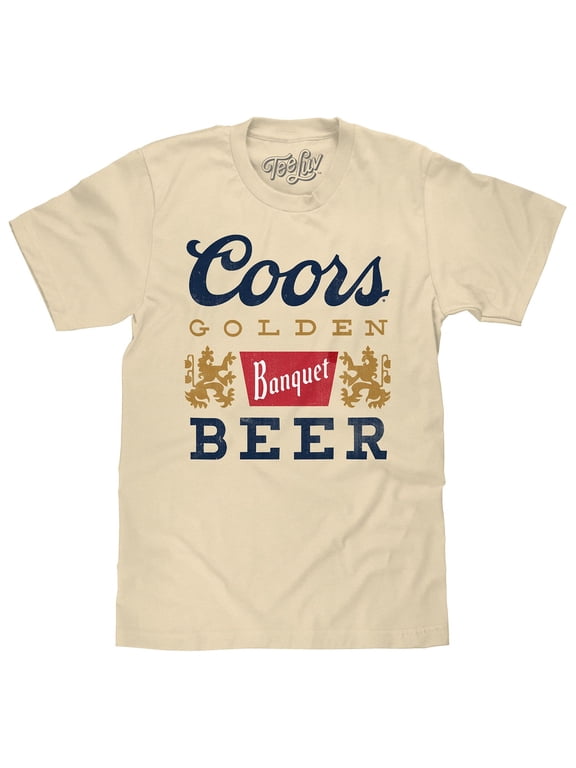 Coors Banquet Faded Beer Logo Cream T-Shirt (Men's) (XXL)