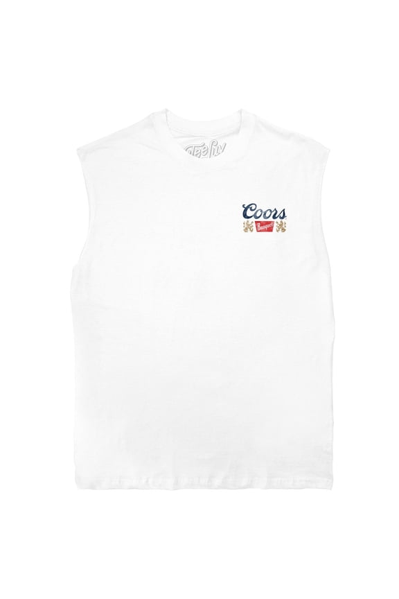 Coors Banquet Rodeo Double Sided Beer Logo Sleeveless Shirt (Men's) (L)