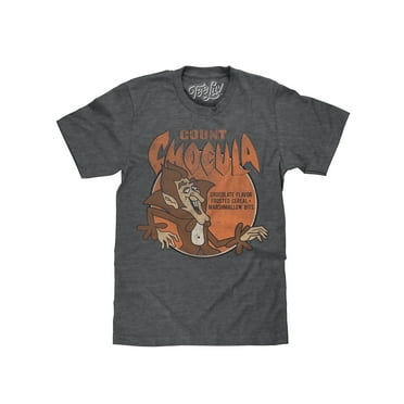 Tee Luv Count Chocula Monster Cereal Faded Mascot Charcoal Heather T-Shirt (Men's) (XL)