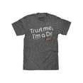 thumbnail image 1 of Tee Luv Dr Pepper Trust Me I'm A Dr Faded Graphic Heather Graphite T-Shirt (Men's) (3XL), 1 of 7