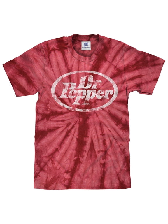 Faded Dr Pepper Soda Logo Tie Dye Shirt (Men's) (S)
