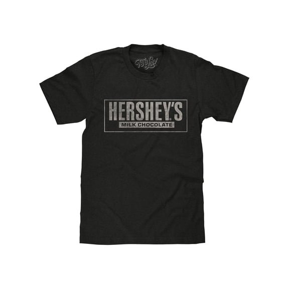 Tee Luv Hershey's Milk Chocolate Logo Vintage Black T-Shirt (Men's) (3XL)