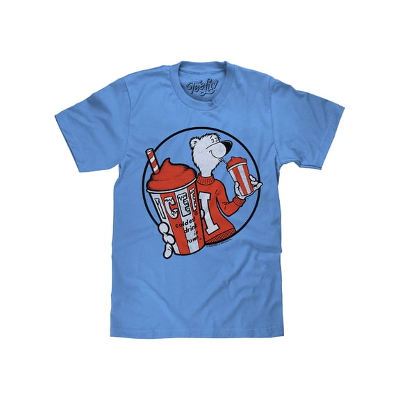 Tee Luv ICEE Polar Bear Cartoon Slushie Mascot T-Shirt (Men's) (L)