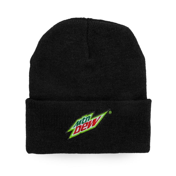 Tee Luv MTN Dew Soda Logo Black Beanie