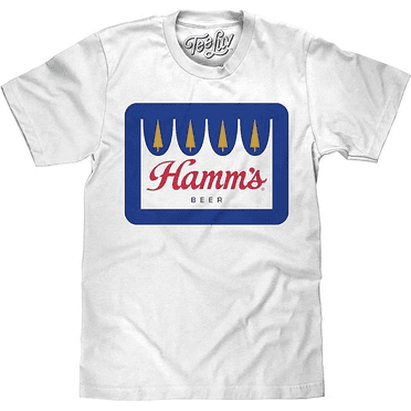 Tee Luv Men Hamms Beer Crown Logo Shirt