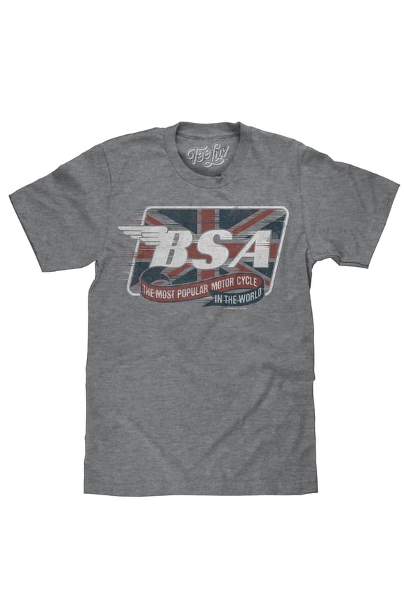 BSA Motorcycles British Union Jack Flag Logo Shirt (Men's) (3XL)