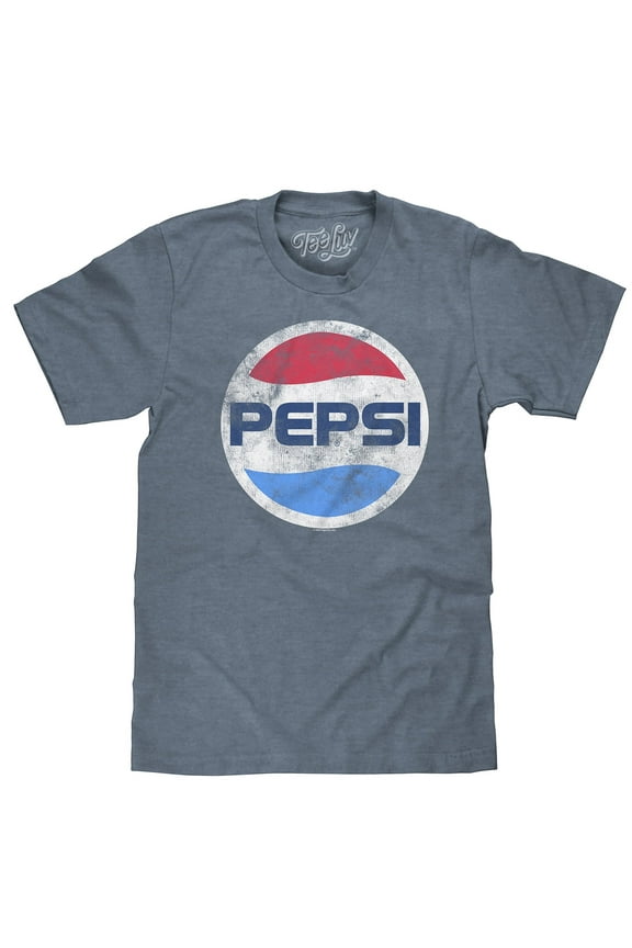 Men's Big and Tall 70s Pepsi Faded Soda Logo Shirt (3XLB)