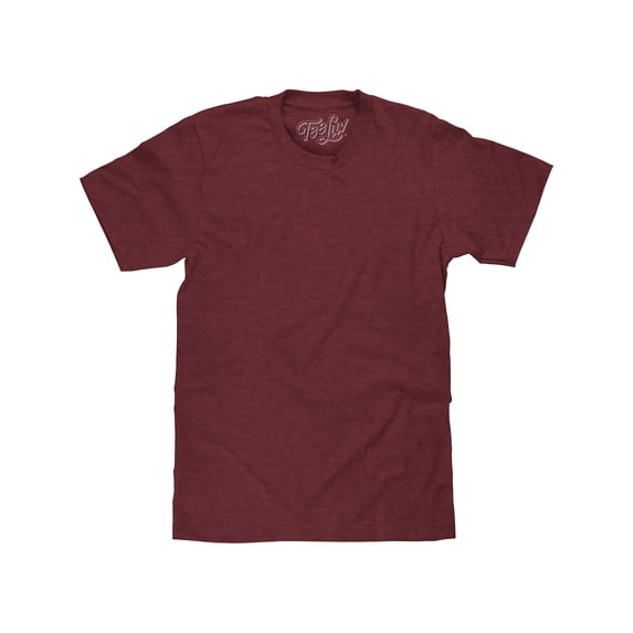 Tee Luv Men's Big and Tall Casual Crimson Heather T-Shirt (3XLB)